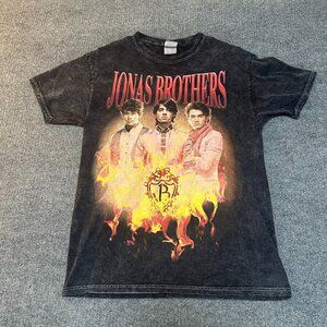 Jonas Brothers Remember This Black Mineral Wash T-Shirt Size Med Rare!